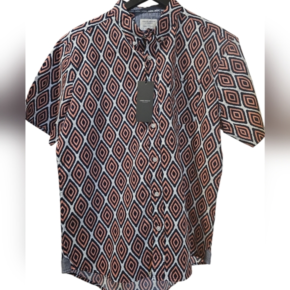 SUNRISE KINGDOM MENS WOVEN BUTTON-DOWN SHIRT L - Picture 2 of 6